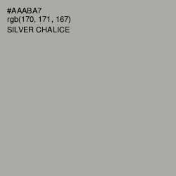 #AAABA7 - Silver Chalice Color Image